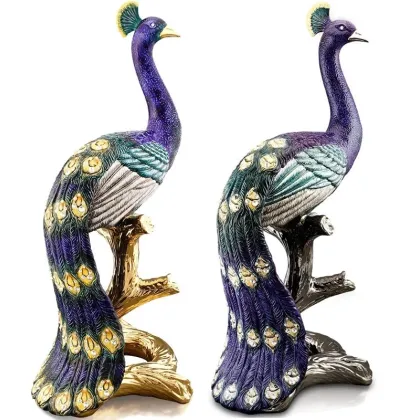 Zdjęcie Ozdobne pawie w trzech kolorach - do salonu