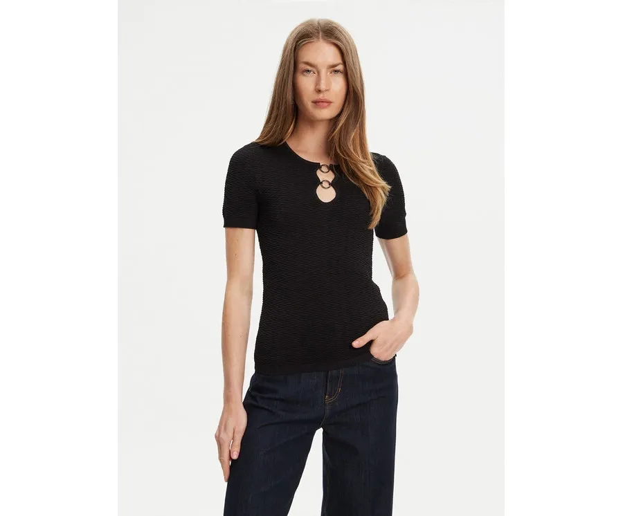 obrazek 1 Guess Bluzka W5YR16 Z3OV0 Czarny Regular Fit