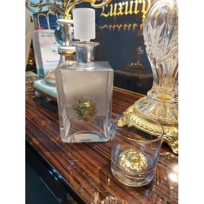 Zdjęcie Elegancka karafka do whisky ze złotym lwem - LuxuryGifts