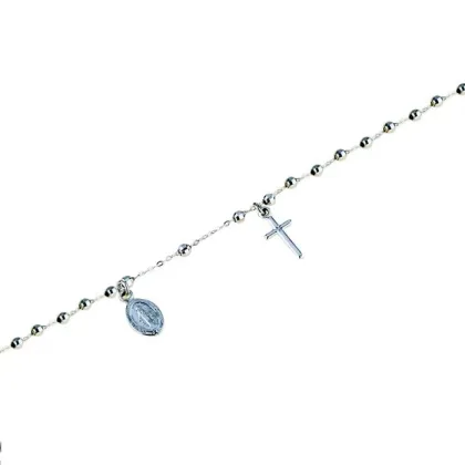 Zdjęcie Bransoletka różaniec z fasetowanych koralików 20 cm