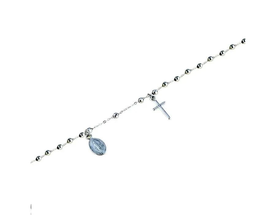 obrazek 1 Bransoletka różaniec z fasetowanych koralików 20 cm