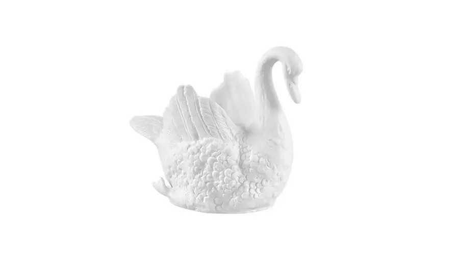 obrazek 3 Cudowna porcelanowa figurka łabędzia na biurko