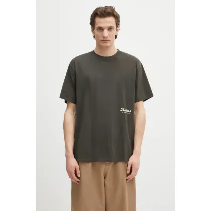Zdjęcie Barbour t-shirt bawełniany Barbour Newclyde OS Fit Graphic T-Shirt męski kolor zielony z nadrukiem MTS1403