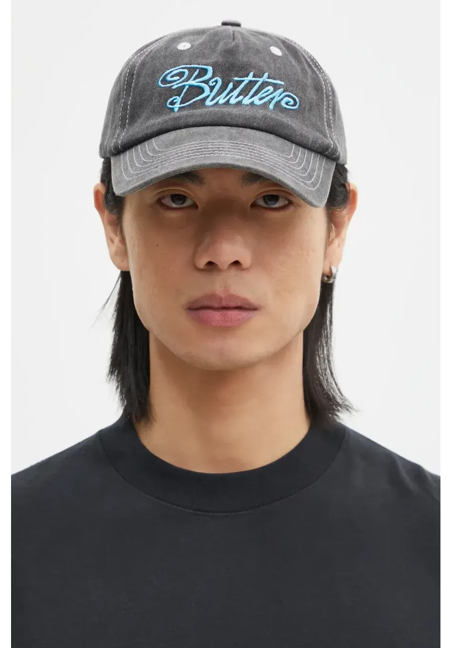 obrazek 1 Butter Goods czapka z daszkiem bawełniana Jive Pinch Front Cap kolor czarny z aplikacją BG243803