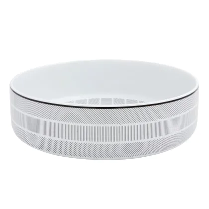 Zdjęcie Mała miska na sałatki z porcelany Orquestra z geometrycznym jednolitym ornamentem - Vista Alegre