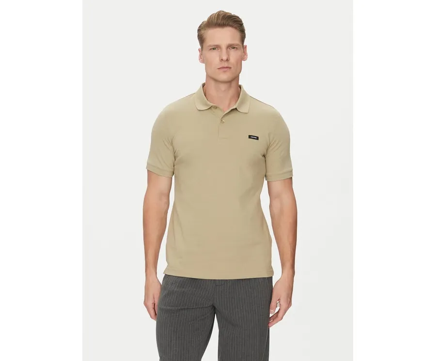 obrazek 1 Calvin Klein Polo K10K111196 Beżowy Slim Fit
