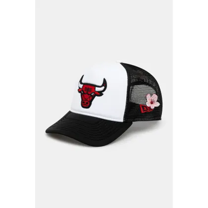 Zdjęcie New Era czapka z daszkiem NBA Flower Trucker Bulls kolor czarny wzorzysta 60595281