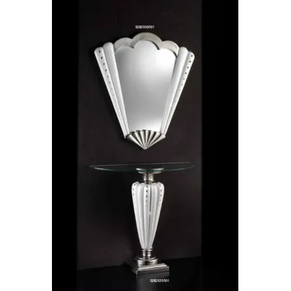 Zdjęcie Elegancki stolik z półkolistym szklanym blatem z Italii