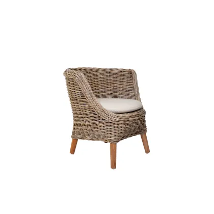 Zdjęcie Oryginalne okrągłe krzesło rattanowe Tara do ogrodu