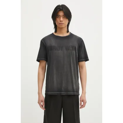 Zdjęcie Helmut Lang t-shirt New York Tee.Garment męski kolor czarny wzorzysty O10HM508