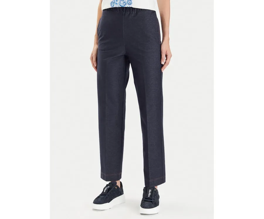 obrazek 1 Weekend Max Mara Spodnie materiałowe Ballata 2416781108 Granatowy Regular Fit