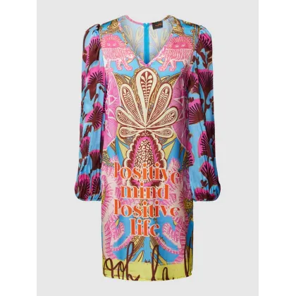 Zdjęcie Sukienka o długości do kolan z wiskozy ze wzorem na całej powierzchni