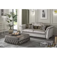 Picture Luxurious 3-seater sofa with a Pavone pouffe