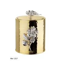 Zdjęcie Pojemnik na lód z pozłacanego brązu