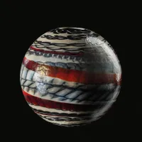 Picture Round decorative vase made of Murano glass
