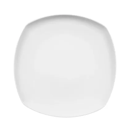 Zdjęcie Kwadratowy porcelanowy talerz obiadowy 26 cm w stylu nowoczesnym - Seltmann Weiden