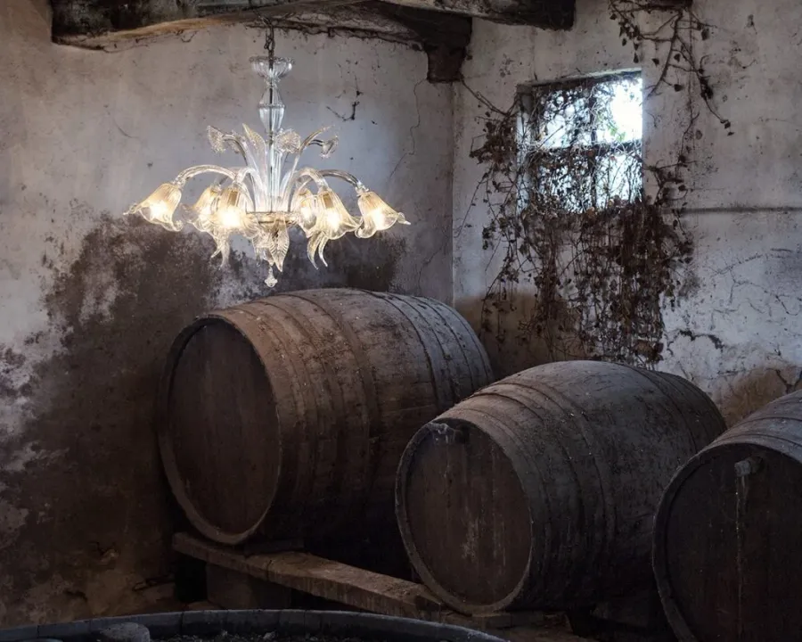 obrazek 2 Wyjątkowa szklana lampa sufitowa prosto z Włoch - szkło murano