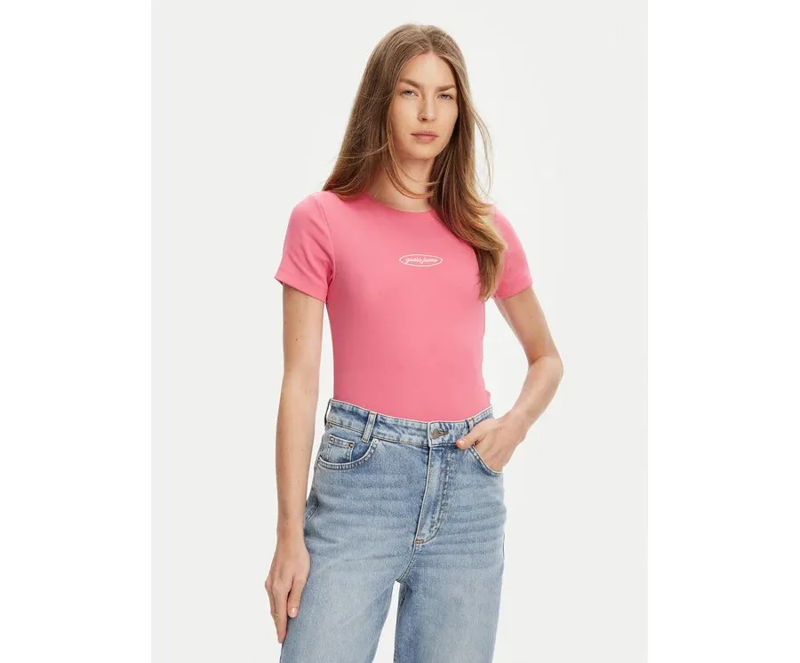 obrazek 1 Guess Jeans T-Shirt W5YP37 KA0H1 Różowy Slim Fit