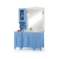 Picture Unique bathroom cabinet with 4 doors, 2 drawers and 3 shelves - Zanini