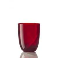 Picture Elegant red water glass, Italian Murano glass