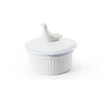 Zdjęcie Stylowa foremka do pieczenia z pokrywką z porcelany z kolekcji RoseLine – wariant 1 - Leander