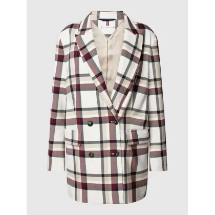 Zdjęcie Żakiet ze wzorem w kratę model ‘GLOBAL STRIPE CHECK’