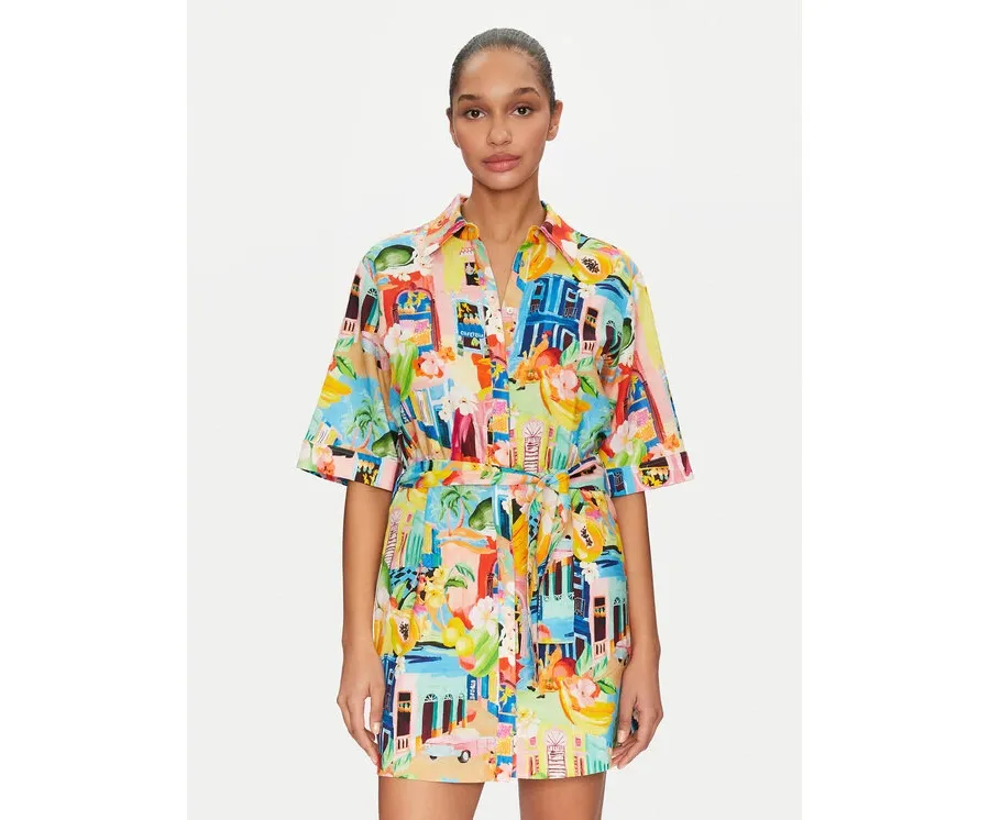 obrazek 1 Seafolly Sukienka letnia Cuba 55442-DR Kolorowy Relaxed Fit