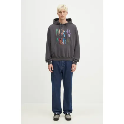 Zdjęcie Andersson Bell bluza bawełniana Milan Embroidery kolor szary z kapturem z aplikacją atb1148u