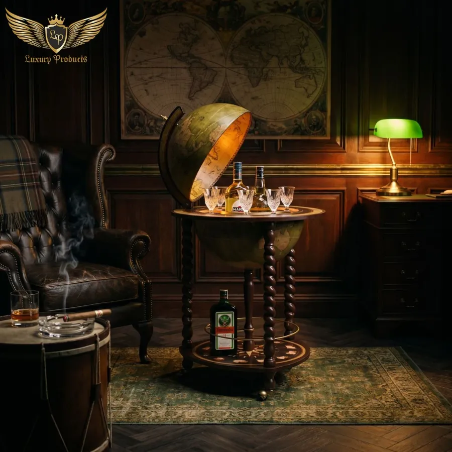 picture 2 Sophisticated Explora globe bar - Olive Green - suitable for classic and modern rooms