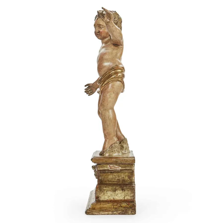 obrazek 3 Antyczna para rzeźbionych figur z XVIII wieku