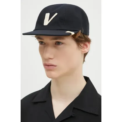 Zdjęcie Visvim czapka z daszkiem wełniana Honus Cap kolor granatowy z aplikacją 125103003011