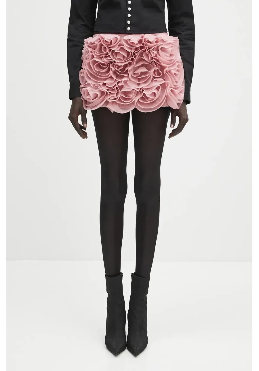obrazek 1 AMBUSH spódnica z domieszką wełny Rose Skirt kolor różowy mini prosta 12115389