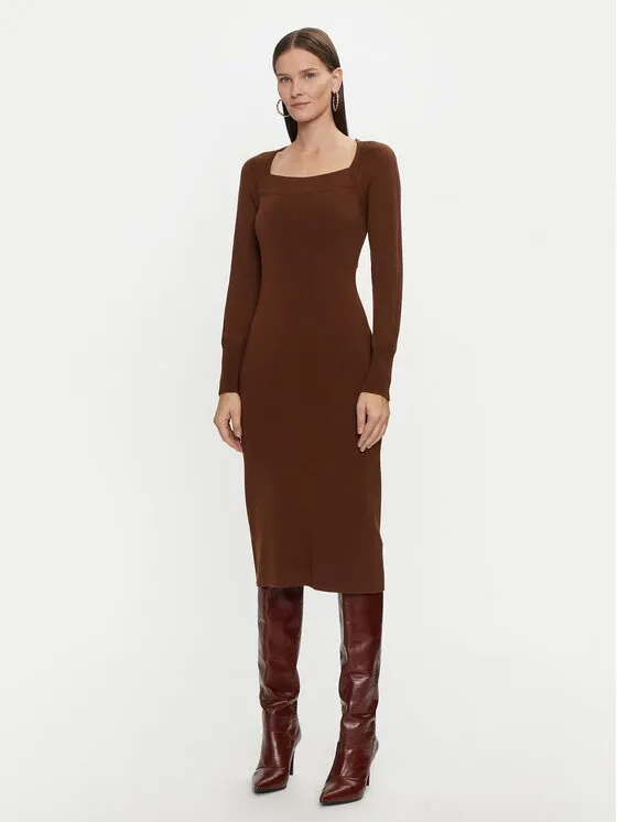 Picture Luisa Spagnoli Sukienka dzianinowa Mandola 58510 Brązowy Regular Fit