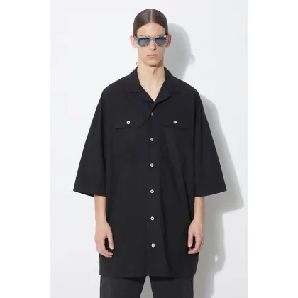Zdjęcie Rick Owens koszula bawełniana Magnum Tommy Shirt męska kolor czarny relaxed DU01D1290.P.09