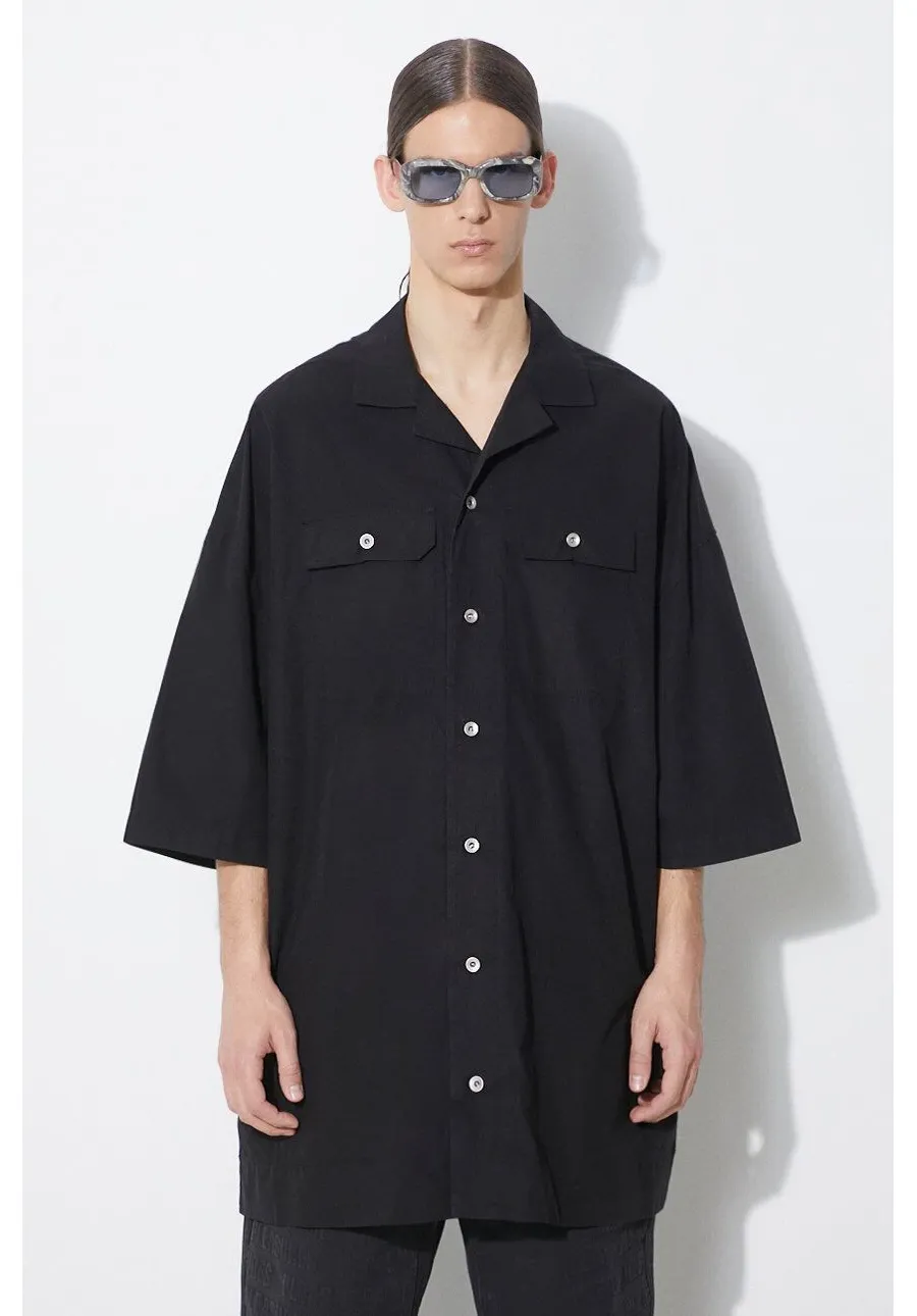 obrazek 1 Rick Owens koszula bawełniana Magnum Tommy Shirt męska kolor czarny relaxed DU01D1290.P.09