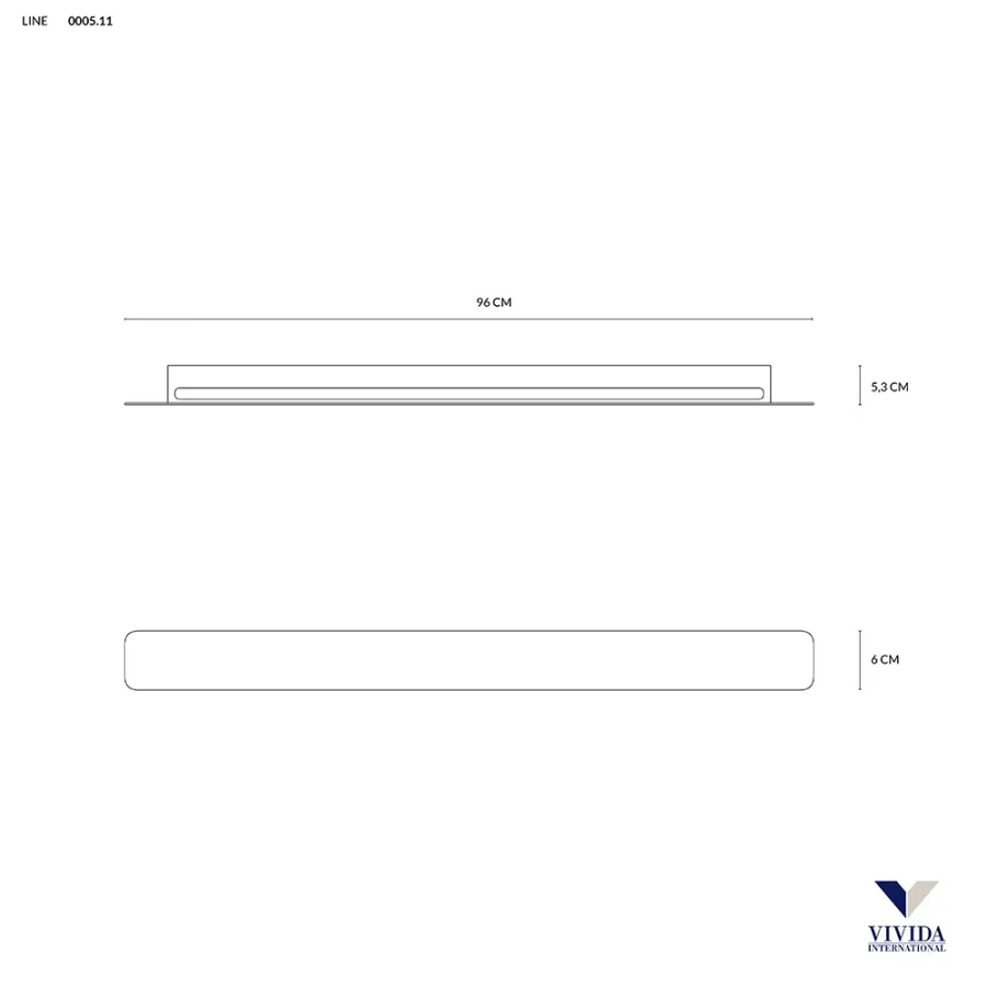 obrazek 2 Włoski kinkiet LINE 96 cm, 31W, 2000lm ,3000K