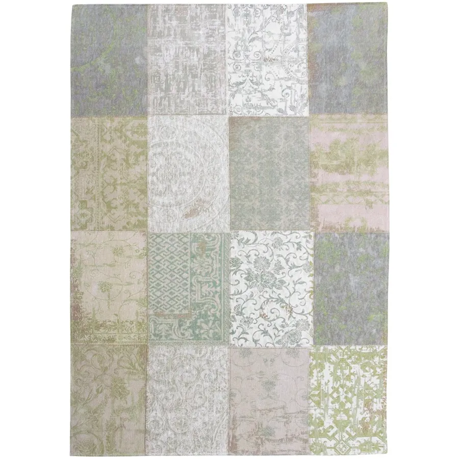 obrazek 1 Subtelny oliwkowy dywan patchwork - PALE PISTACHIO 8240