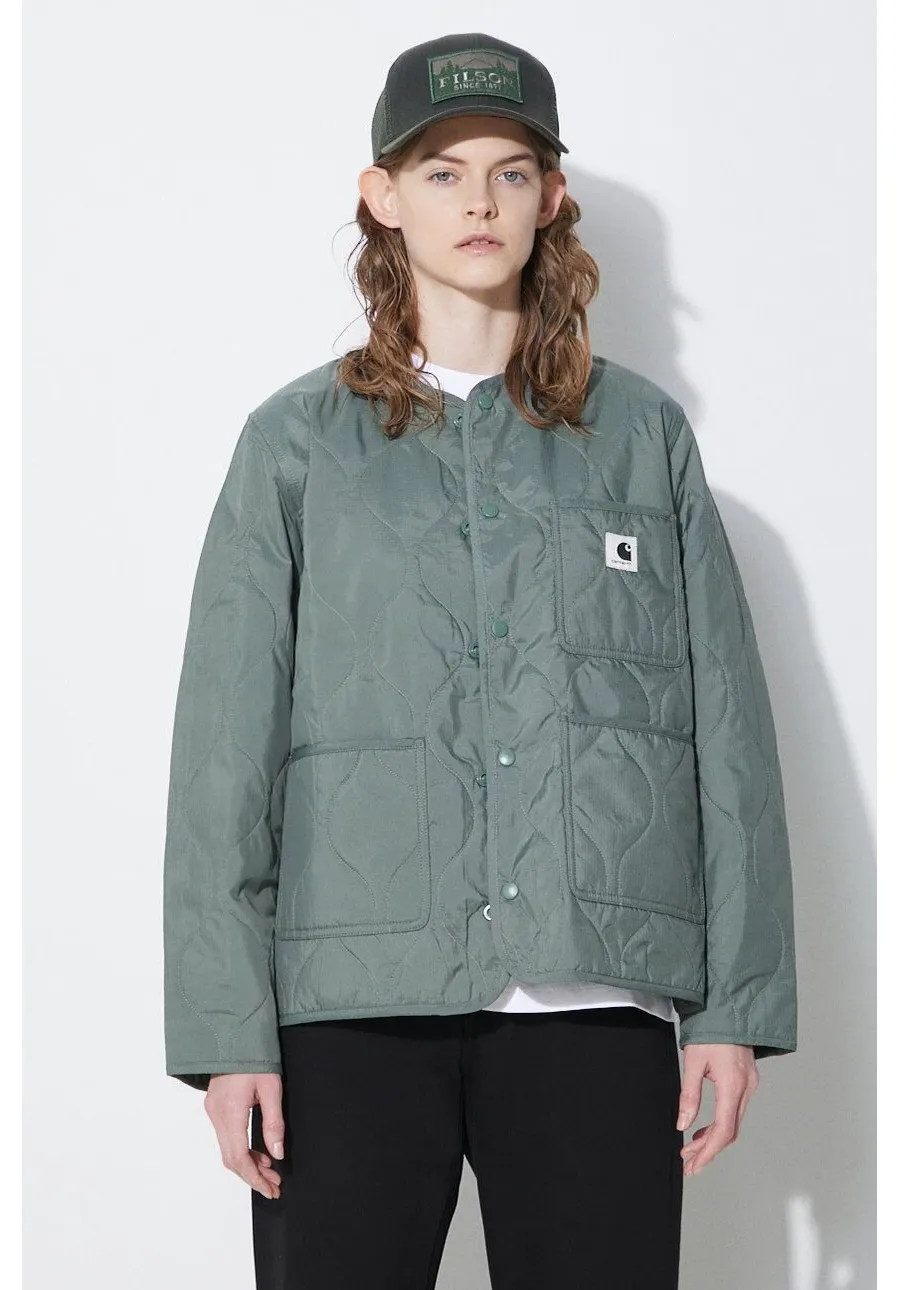 obrazek 1 Carhartt WIP kurtka Skyler Liner damska kolor zielony przejściowa oversize I031602.1YFXX
