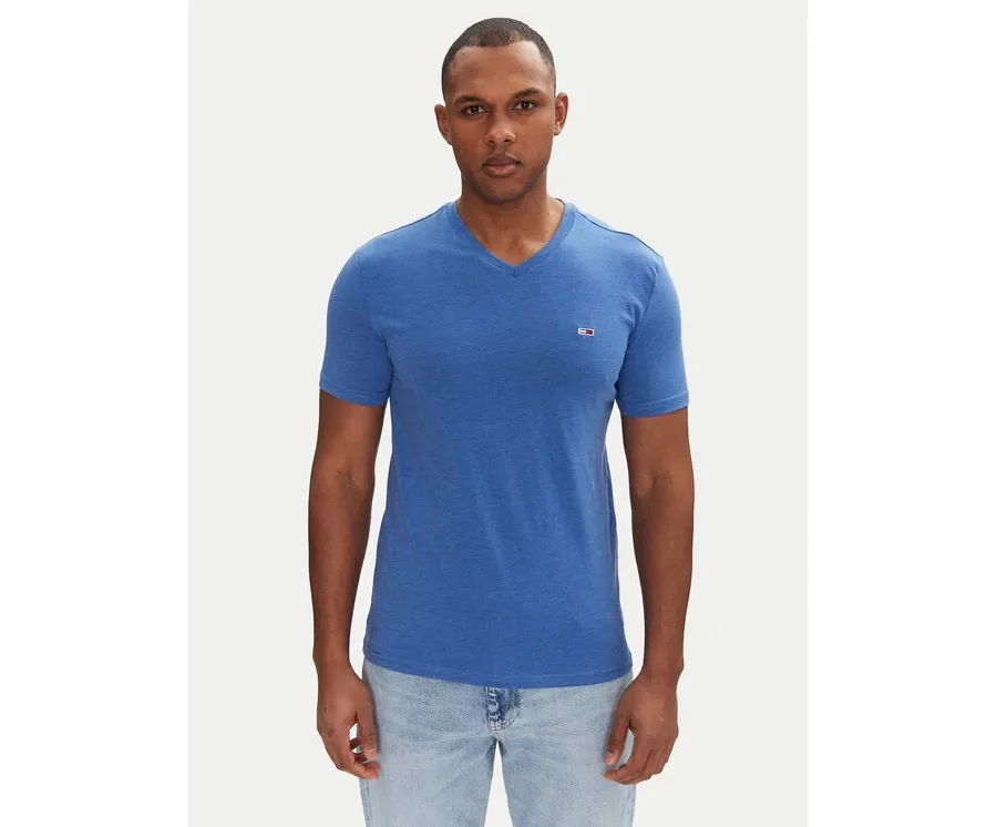 obrazek 1 Tommy Jeans T-Shirt Jaspe DM0DM20364 Niebieski Slim Fit