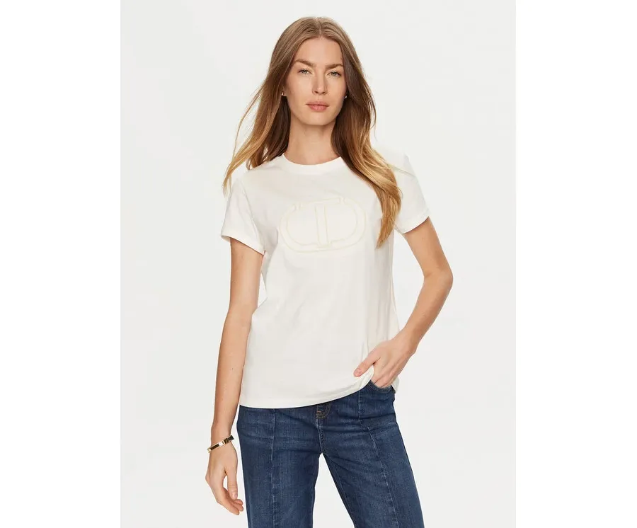 obrazek 1 TWINSET T-Shirt 241TP2212 Biały Regular Fit