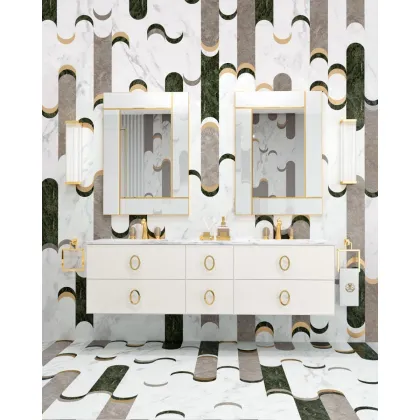 Zdjęcie Włoski zestaw mebli łazienkowych Daphne ze szlachetnych materiałów