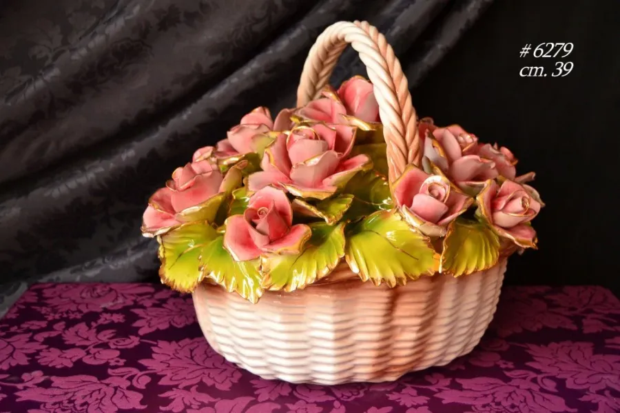 obrazek 1 Piękny ceramiczny koszyk dekoracyjny