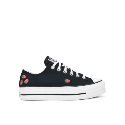 Zdjęcie Converse Trampki Chuck Taylor All Star Lift Platform Embroidered Strawberries A14935C Czarny