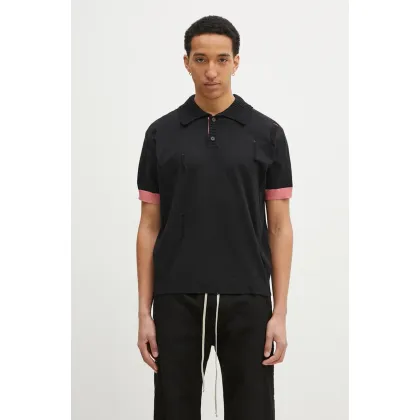 Zdjęcie Andersson Bell sweter Damaged Polo męski kolor czarny lekki atb1243m