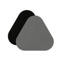 Zdjęcie Wyjątkowa skórzana podkładka na stół pod kieliszki w kształcie trójkąta w kolorze czarnym i szarym