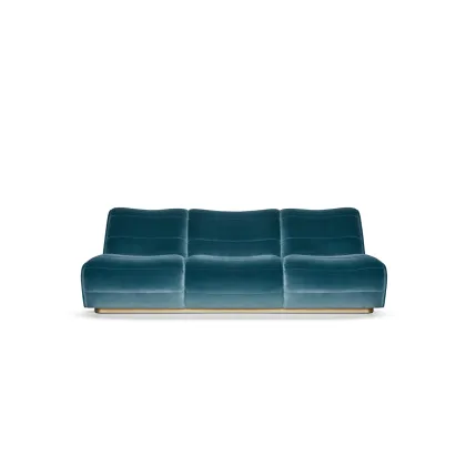 Picture Sophisticated sofa with metal accents - Munna