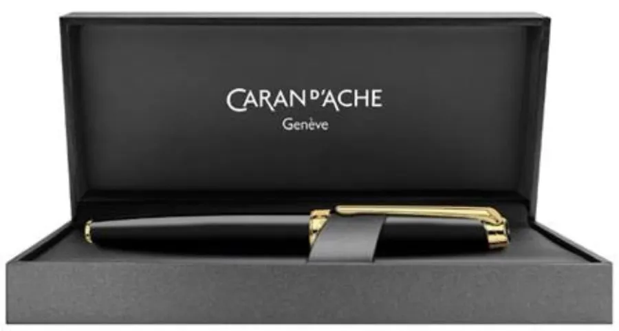 picture 2  Léman Fountain Pen - Ebony Black Gold