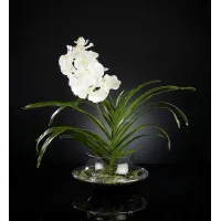 Picture A wonderful bowl with an artificial orchid for the dining room