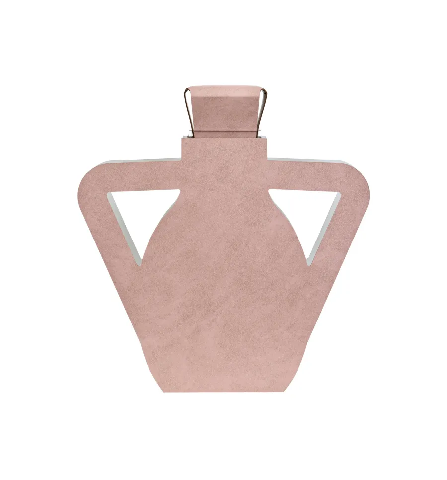 obrazek 1 Wazon Otto 9x41xH44 cm o wyjątkowym kształcie w kolorze pudrowego różu