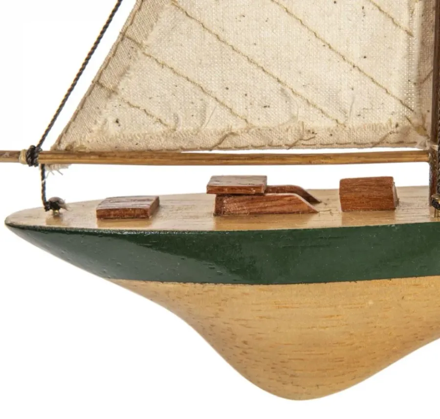 obrazek 6 Wisząca dekoracja - cztery kolorowe miniatury J-Yacht z lat 30. XX wieku dla miłośników żeglarstwa